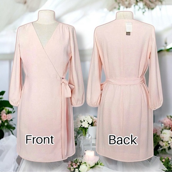 New J. Crew🖤Black Label🖤 Wrap Dress, Pink, Fully-Lined, Classic Wedding Guest - Picture 15 of 17